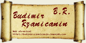 Budimir Ržaničanin vizit kartica